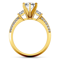 Three Stone Engagement Ring Ivana 14K Yellow Gold