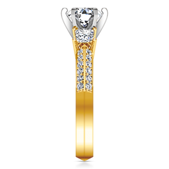 Three Stone Engagement Ring Ivana 14K Yellow Gold