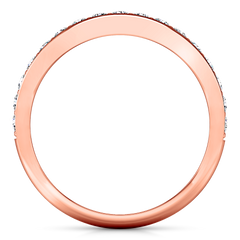 Diamond Wedding Band Valse 0.51 Cts 14K Rose Gold