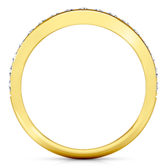 Diamond Wedding Band Valse 0.51 Cts 14K Yellow Gold