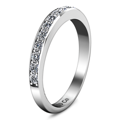 Diamond Wedding Band Valse 0.51 Cts 14K White Gold