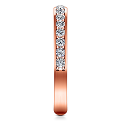 Diamond Wedding Band Valse 0.51 Cts 14K Rose Gold
