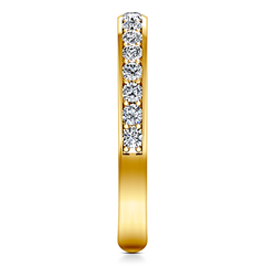 Diamond Wedding Band Valse 0.51 Cts 14K Yellow Gold