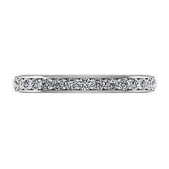 Diamond Wedding Band Valse 0.51 Cts 14K White Gold