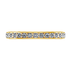 Diamond Wedding Band Valse 0.51 Cts 14K Yellow Gold