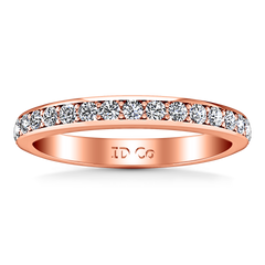 Diamond Wedding Band Valse 0.51 Cts 14K Rose Gold