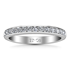 Diamond Wedding Band Valse 0.51 Cts 14K White Gold