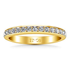 Diamond Wedding Band Valse 0.51 Cts 14K Yellow Gold