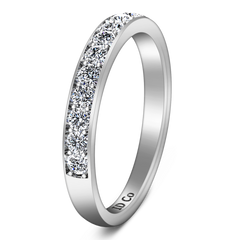 Diamond Wedding Band Carina 0.61 Cts 14K White Gold