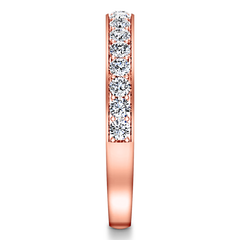Diamond Wedding Band Carina 0.61 Cts 14K Rose Gold