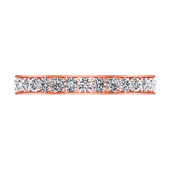 Diamond Wedding Band Carina 0.61 Cts 14K Rose Gold