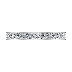 Diamond Wedding Band Carina 0.61 Cts 14K White Gold