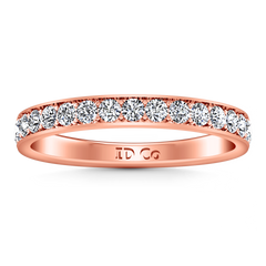 Diamond Wedding Band Carina 0.61 Cts 14K Rose Gold