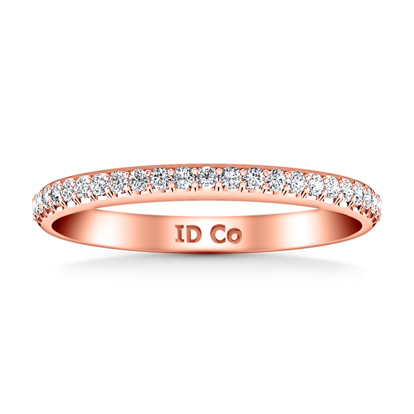 Diamond Wedding Band Mandy 0.29 Cts 14K Rose Gold