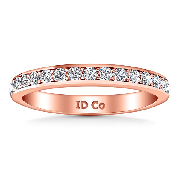 Diamond Wedding Band Patricia 0.61 Cts 14K Rose Gold