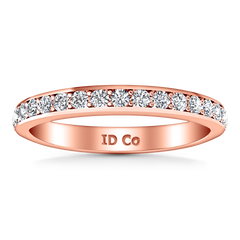 Diamond Wedding Band Patricia 0.61 Cts 14K Rose Gold