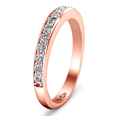 Diamond Wedding Band Patricia 0.61 Cts 14K Rose Gold