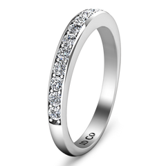 Diamond Wedding Band Patricia 0.61 Cts 14K White Gold