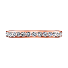 Diamond Wedding Band Patricia 0.61 Cts 14K Rose Gold