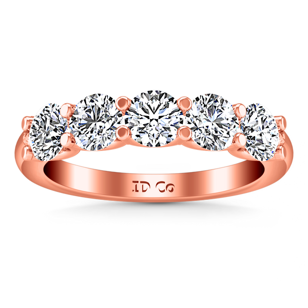 Diamond Wedding Band Jenny 0.25 Cts 14K Rose Gold