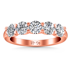 Diamond Wedding Band Jenny 0.25 Cts 14K Rose Gold