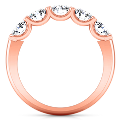 Diamond Wedding Band Jenny 0.25 Cts 14K Rose Gold