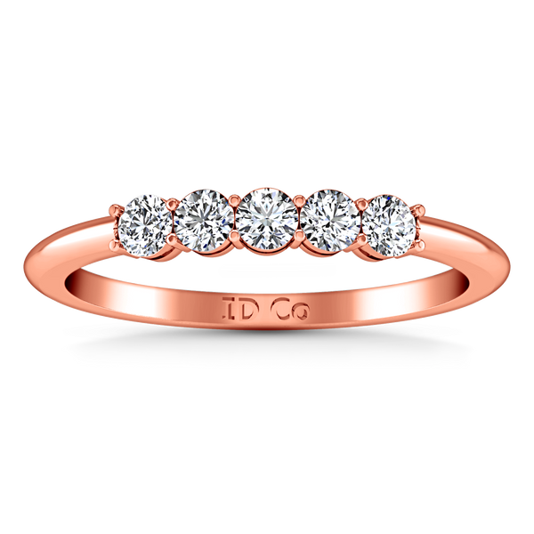 Diamond Wedding Band Lucerne 0.25 Cts 14K Rose Gold