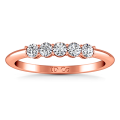 Diamond Wedding Band Lucerne 0.25 Cts 14K Rose Gold