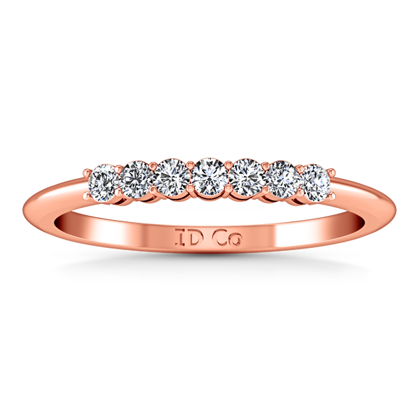 Diamond Wedding Band Savannah 0.11 Cts 14K Rose Gold