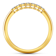 Diamond Wedding Band Savannah 0.11 Cts 14K Yellow Gold