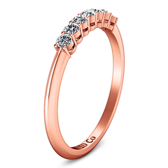 Diamond Wedding Band Savannah 0.11 Cts 14K Rose Gold