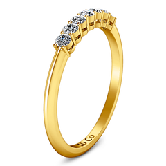 Diamond Wedding Band Savannah 0.11 Cts 14K Yellow Gold