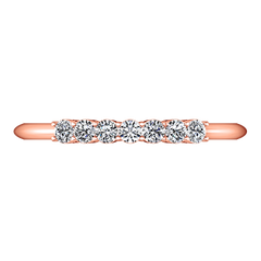 Diamond Wedding Band Savannah 0.11 Cts 14K Rose Gold