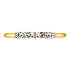 Diamond Wedding Band Savannah 0.11 Cts 14K Yellow Gold