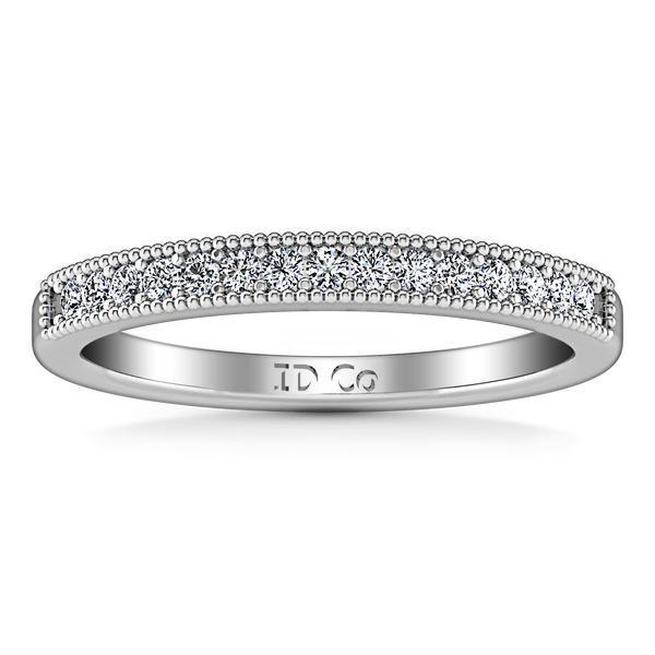 Diamond Wedding Band Tiffany 0.45 Cts 14K White Gold