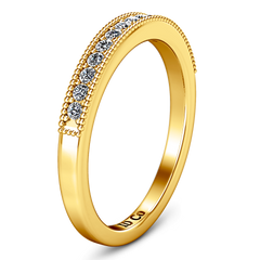 Diamond Wedding Band Tiffany 0.45 Cts 14K Yellow Gold
