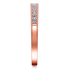Diamond Wedding Band Tiffany 0.45 Cts 14K Rose Gold