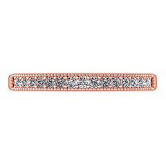 Diamond Wedding Band Tiffany 0.45 Cts 14K Rose Gold