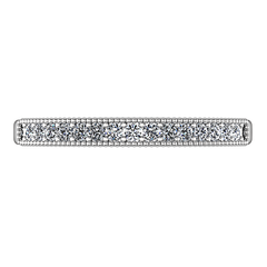 Diamond Wedding Band Tiffany 0.45 Cts 14K White Gold