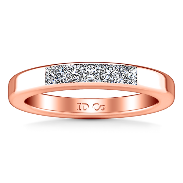 Diamond Wedding Band Abelia 0.35 Cts 14K Rose Gold