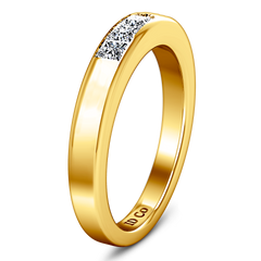 Diamond Wedding Band Abelia 0.35 Cts 14K Yellow Gold