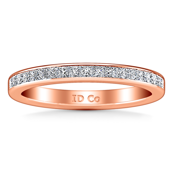 Diamond Wedding Band Amy 0.57 Cts 14K Rose Gold