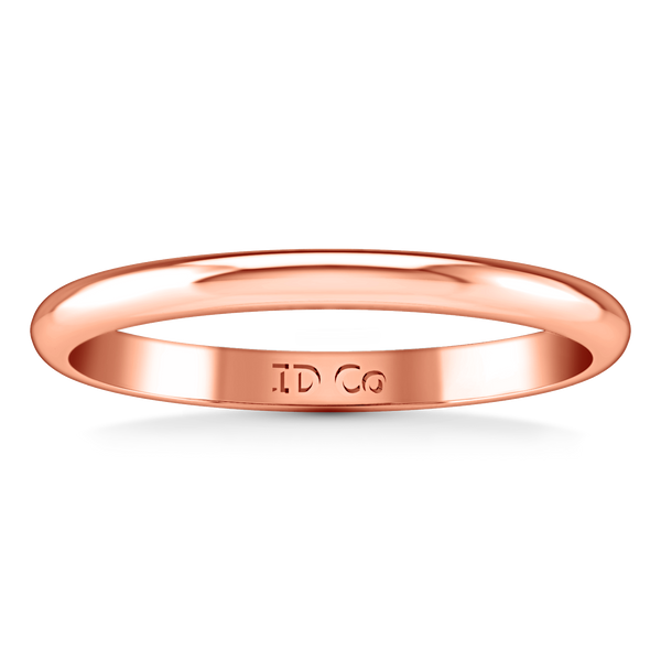 Wedding Band Comfort Fit 2Mm 14K Rose Gold