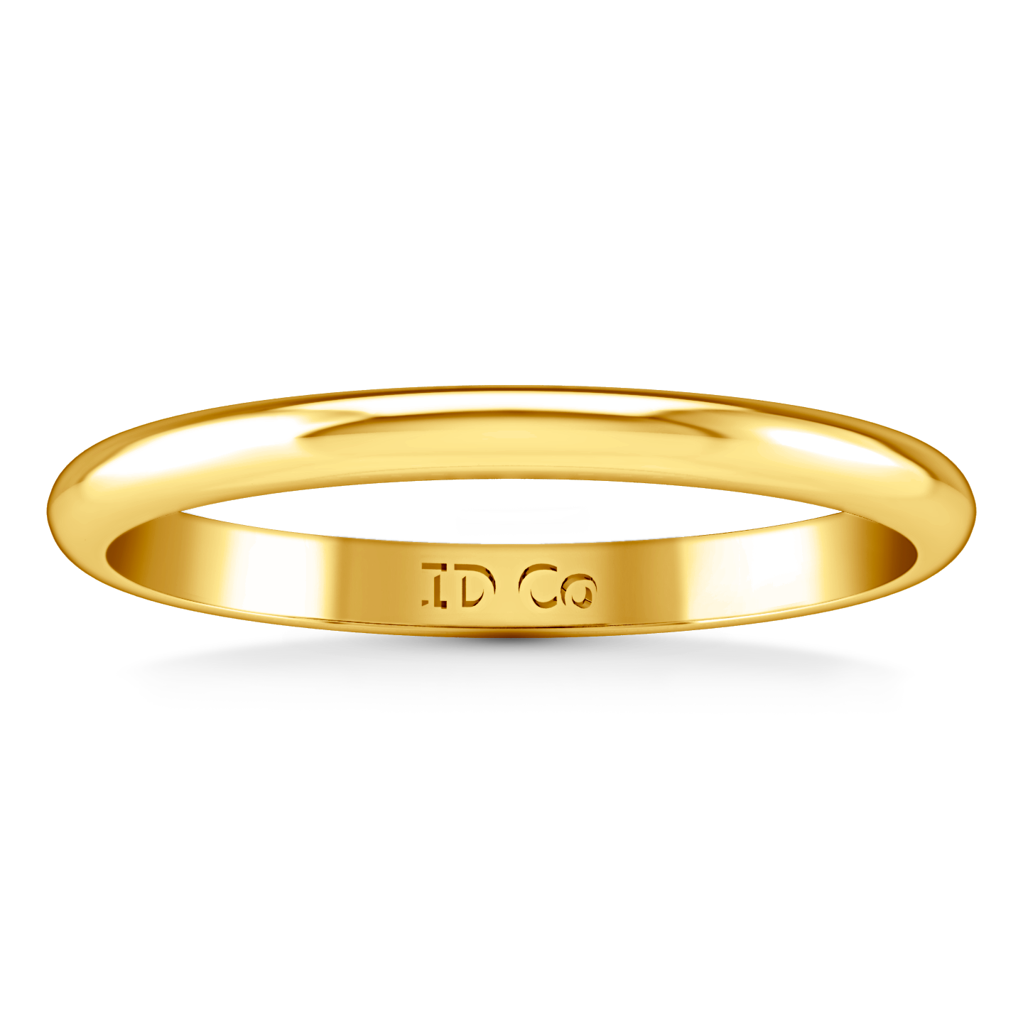 Comfort Fit 2mm Yellow Gold Wedding Band Wedding Band Comfort Fit