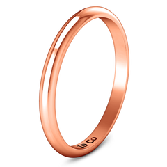 Wedding Band Comfort Fit 2Mm 14K Rose Gold