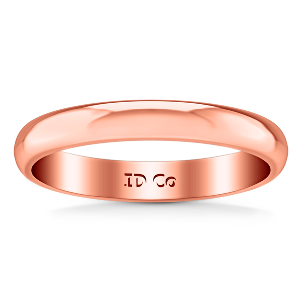 Wedding Band Comfort Fit 3Mm 14K Rose Gold