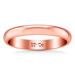 Wedding Band Comfort Fit 3Mm 14K Rose Gold