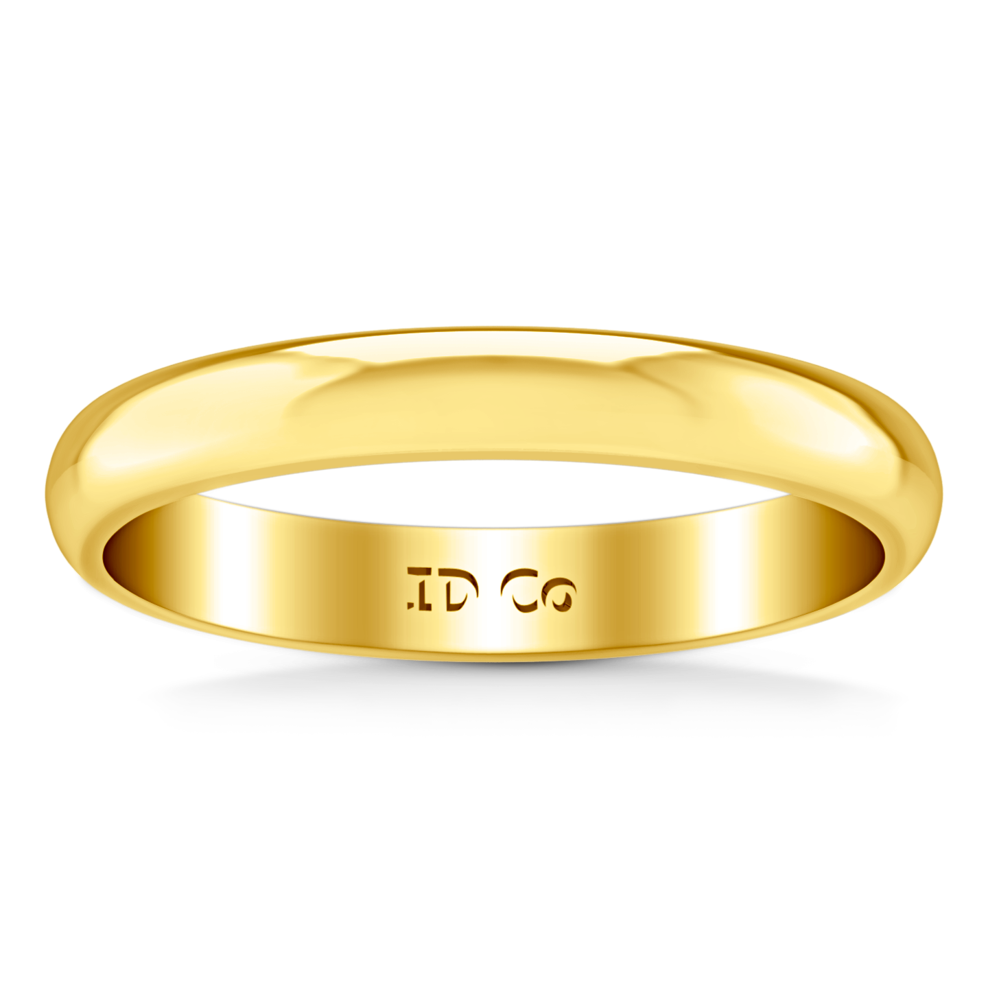 18ct Yellow Gold Premium Weight Flat Court Profile Bevelled Edge Wedding  Ring