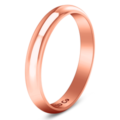 Wedding Band Comfort Fit 3Mm 14K Rose Gold
