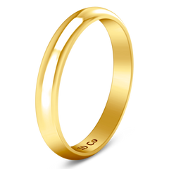 Wedding Band Comfort Fit 3Mm 14K Yellow Gold